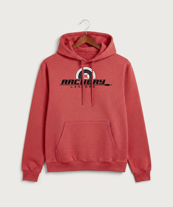 Lancer Archer Club Archery Team Store - Heather Red Port & Co Core Fleece Pullover Hooded Sweatshirt. PC78H