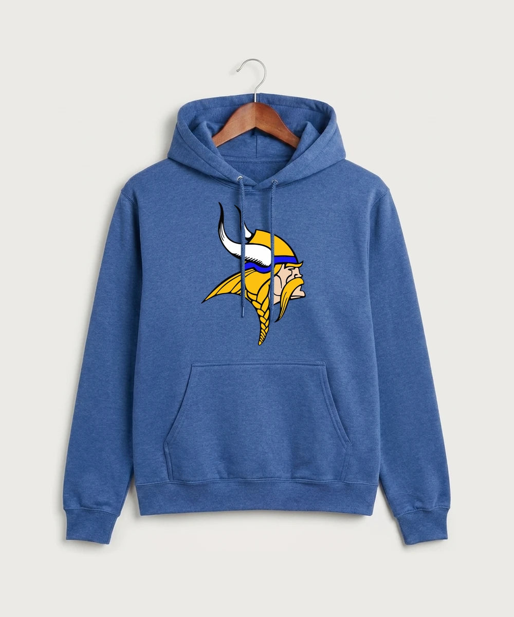 Hayfield High School Volleyball (Girls) - Heather Royal Port & Co Core Fleece Pullover Hooded Sweatshirt. PC78H