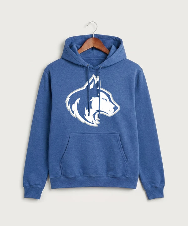Owatonna High School Volleyball (Girls) - Heather Royal Port & Co Core Fleece Pullover Hooded Sweatshirt. PC78H