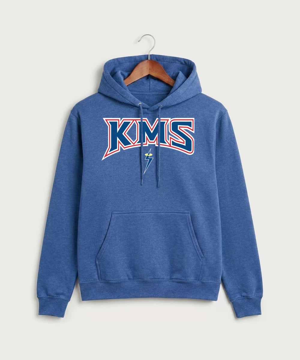 Kerkhoven-Murdock-Sunburg High School Football (Boys) - Heather Royal Port & Co Core Fleece Pullover Hooded Sweatshirt. PC78H