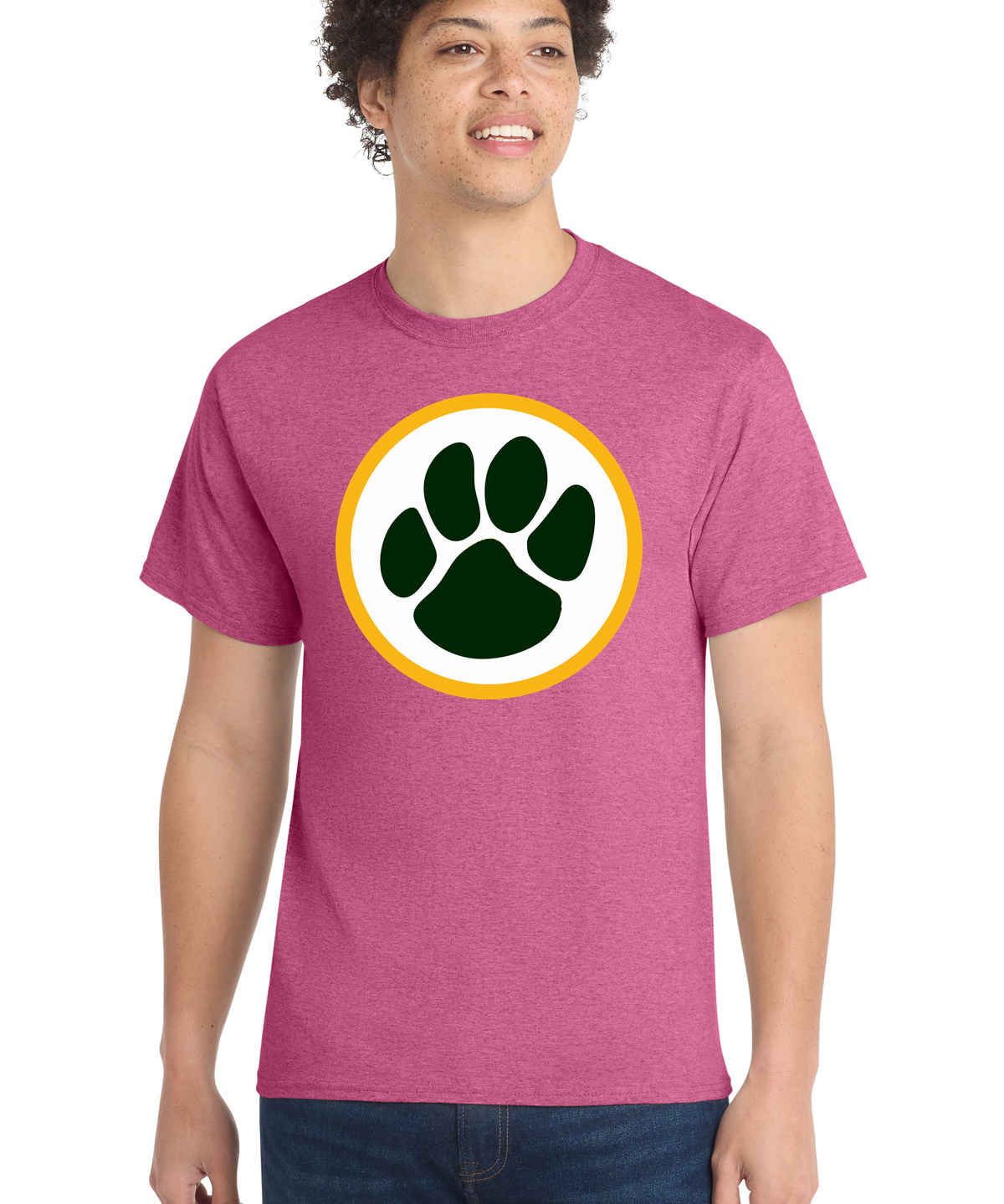 Ashwaubenon High School Football (Boys) - Heather Sangria Port & Co Core Cotton Tee. PC54