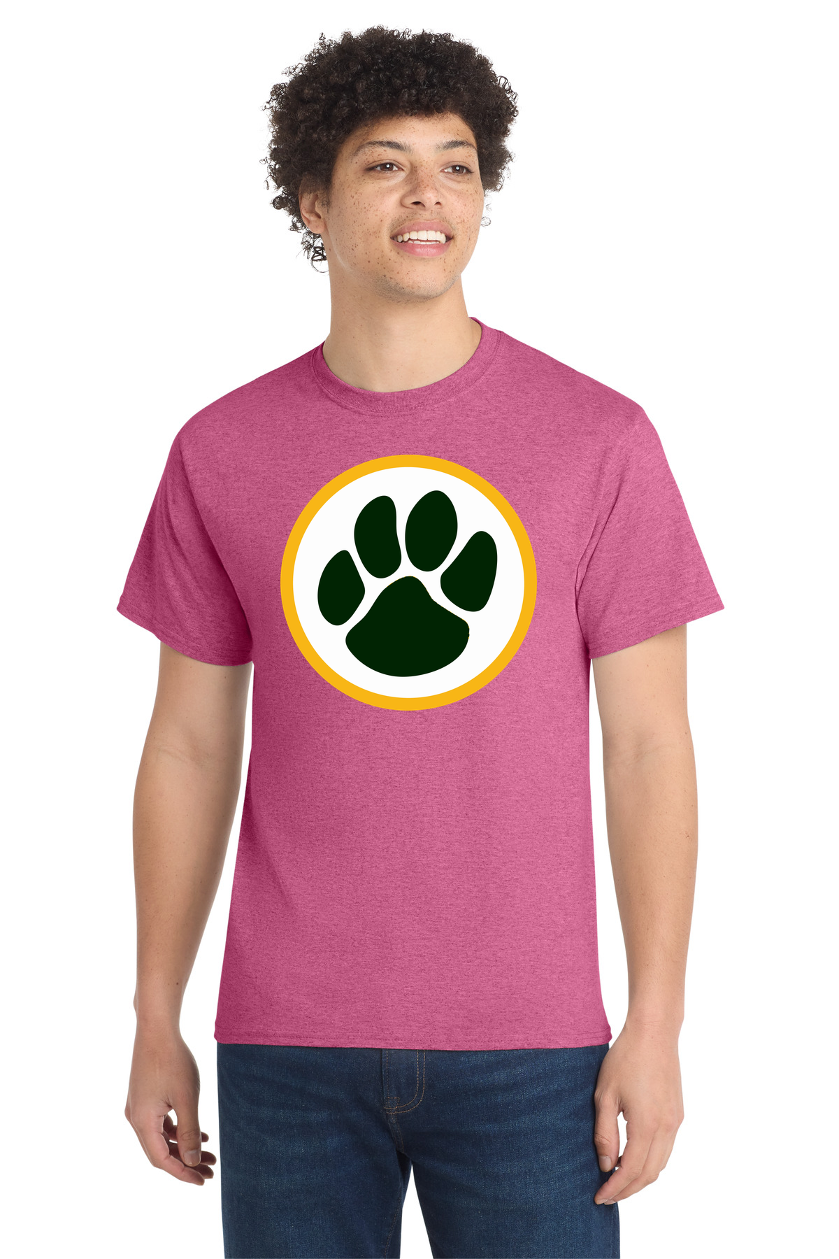 Ashwaubenon High School Football (Boys) - Heather Sangria Port & Co Core Cotton Tee. PC54