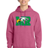 Maple River High School hockey_boys - Heather Sangria Port & Co Core Fleece Pullover Hooded Sweatshirt. PC78H