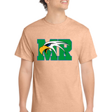 Maple River High School hockey_boys - Heathered Dusty Peach Port & Co Core Cotton Tee. PC54