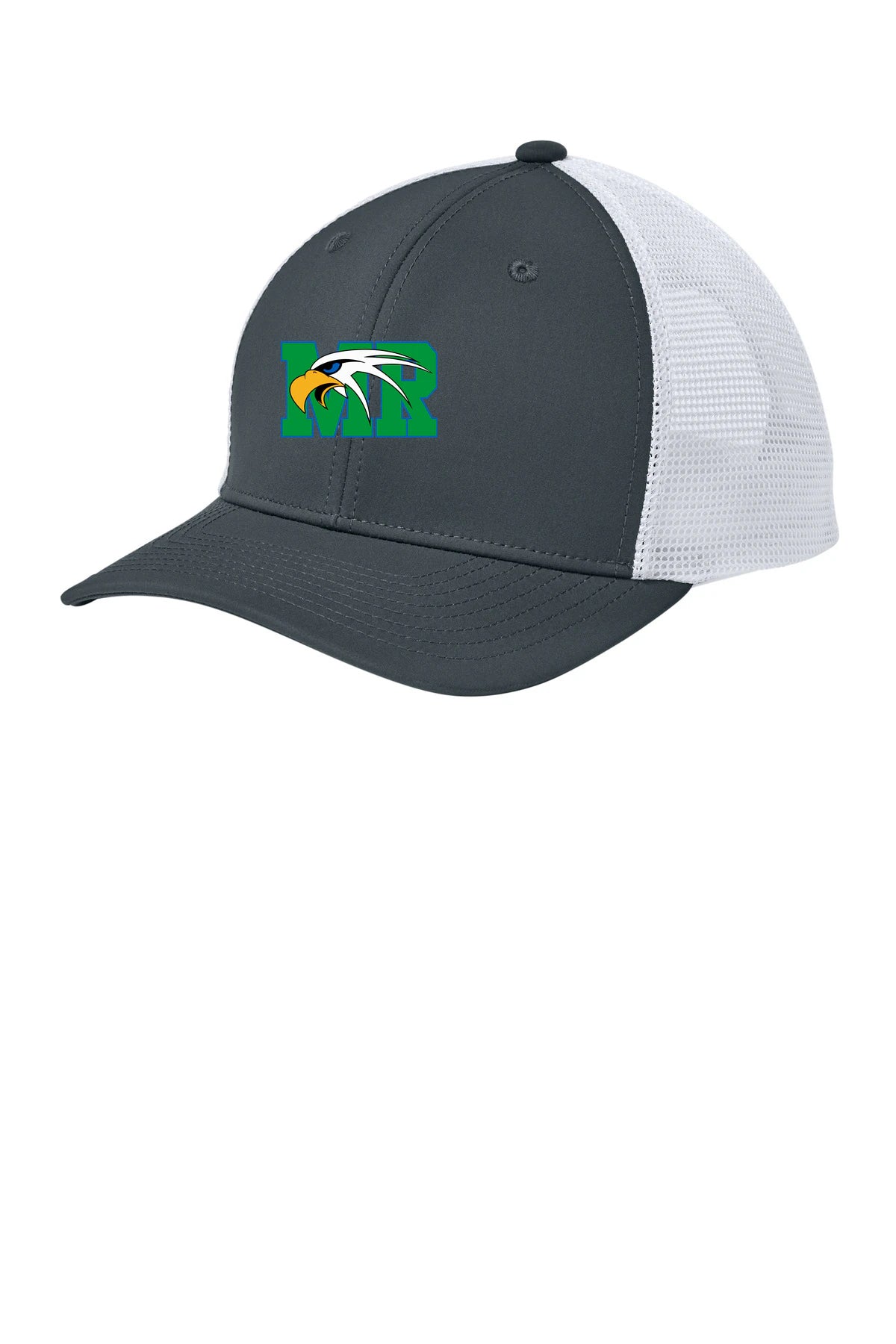 Maple River High School hockey_boys - Iron Grey/ White Sport-Tek Club Trucker Cap STC46