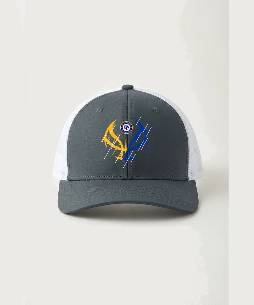Davenport North High School Basketball Team Store - Iron Grey/ White Sport-Tek Club Trucker Cap STC46