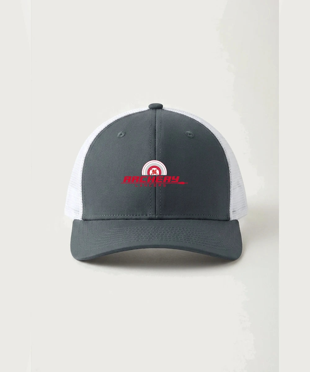 Lancer Archer Club Archery Team Store - Iron Grey/ White Sport-Tek Club Trucker Cap STC46