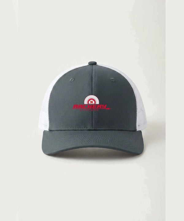 Lancer Archer Club Archery Team Store - Iron Grey/ White Sport-Tek Club Trucker Cap STC46