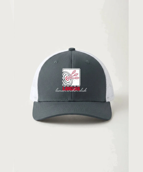 Lancer Archer Club Archery Team Store - Iron Grey/ White Sport-Tek Club Trucker Cap STC46