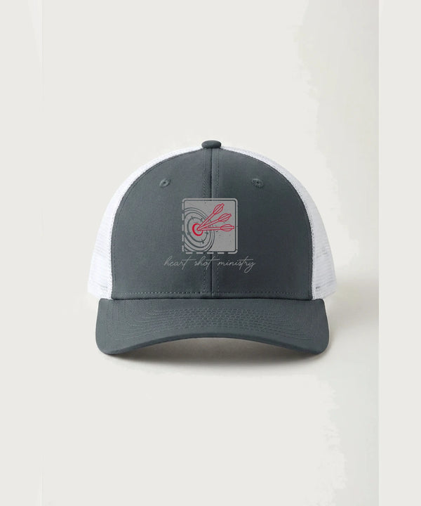 Heart Shot Ministry Archery Team Store - Iron Grey/ White Sport-Tek Club Trucker Cap STC46