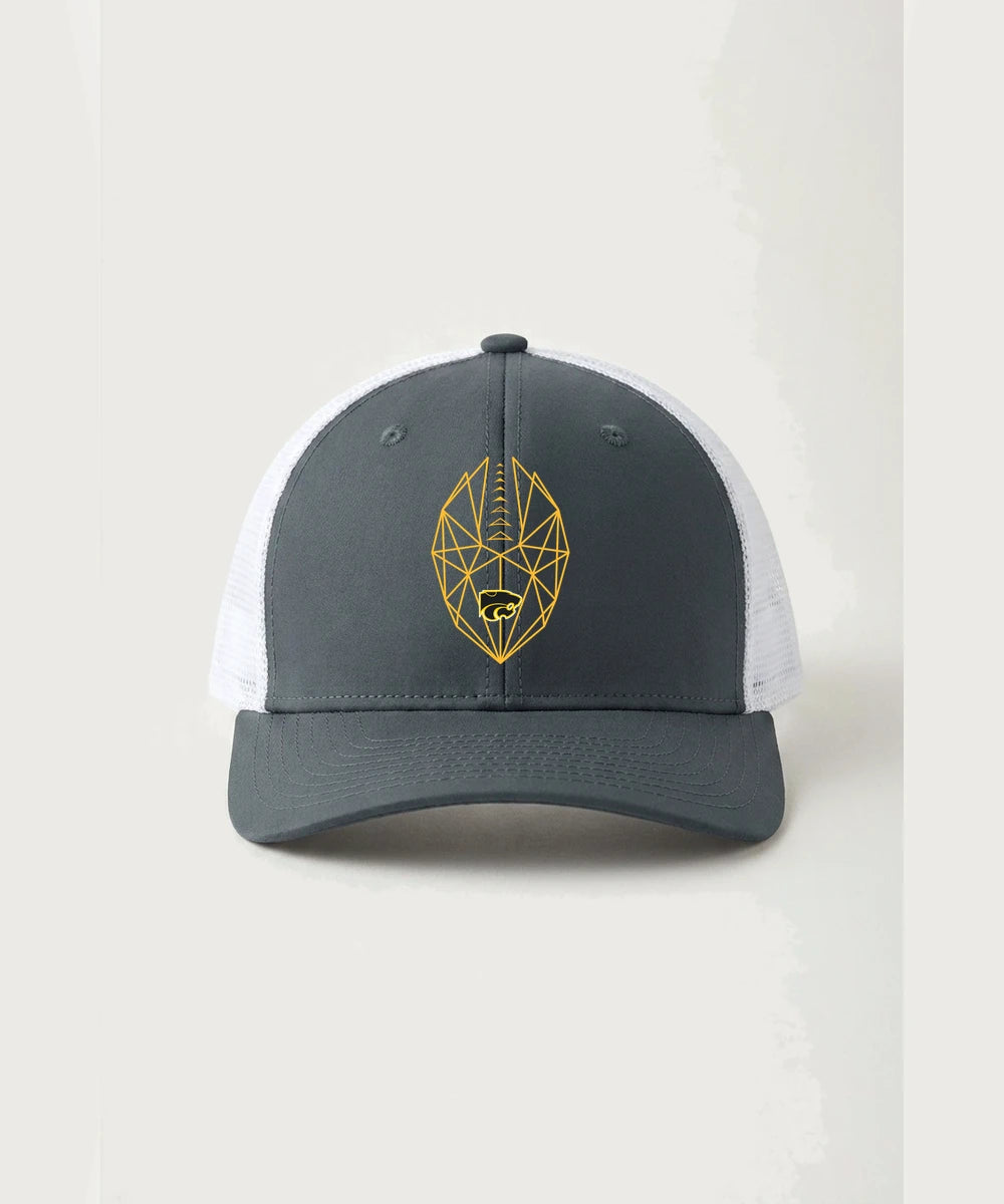 Le-Win Football - Iron Grey/ White Sport-Tek Club Trucker Cap STC46