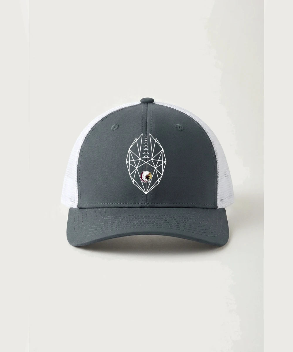 Stockton High School Football - Iron Grey/ White Sport-Tek Club Trucker Cap STC46