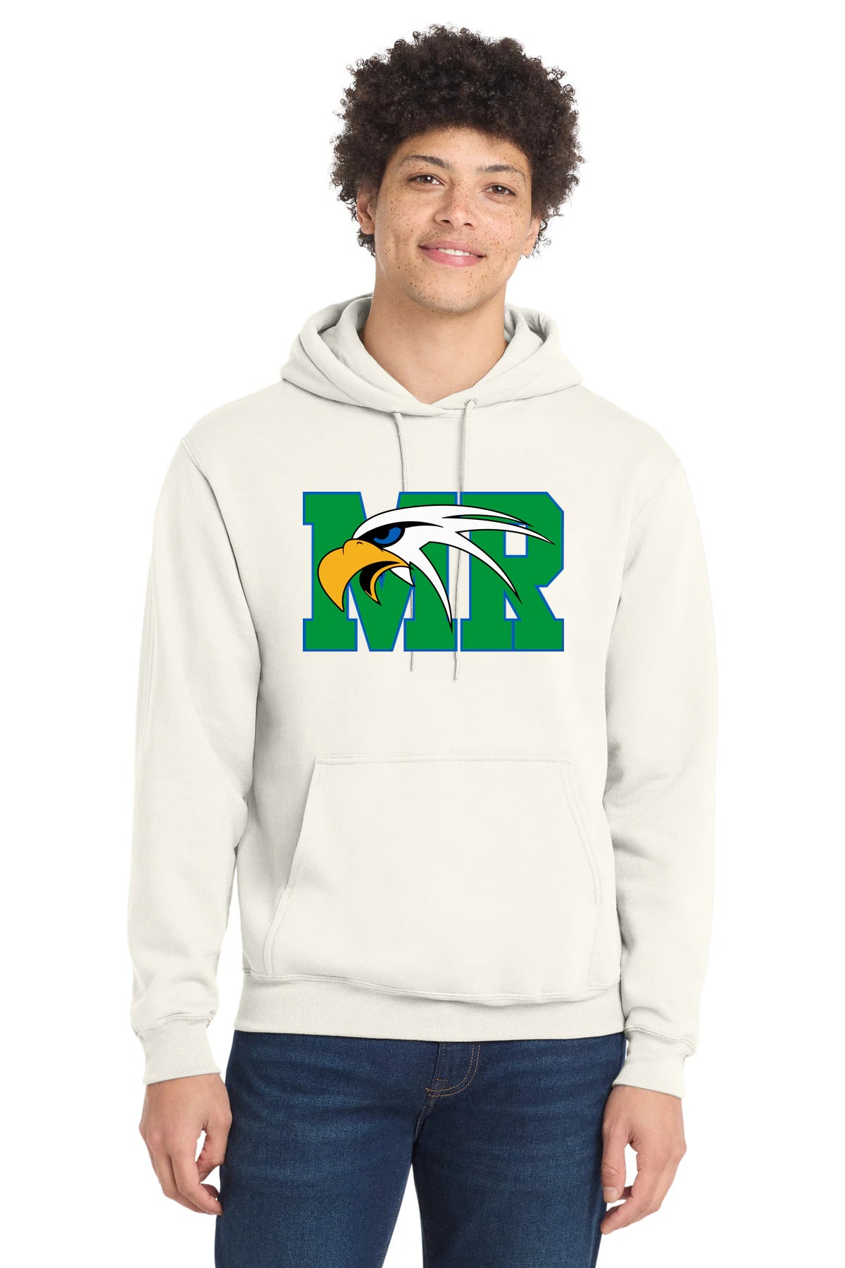 Maple River High School hockey_boys - Ivory Port & Co Core Fleece Pullover Hooded Sweatshirt. PC78H