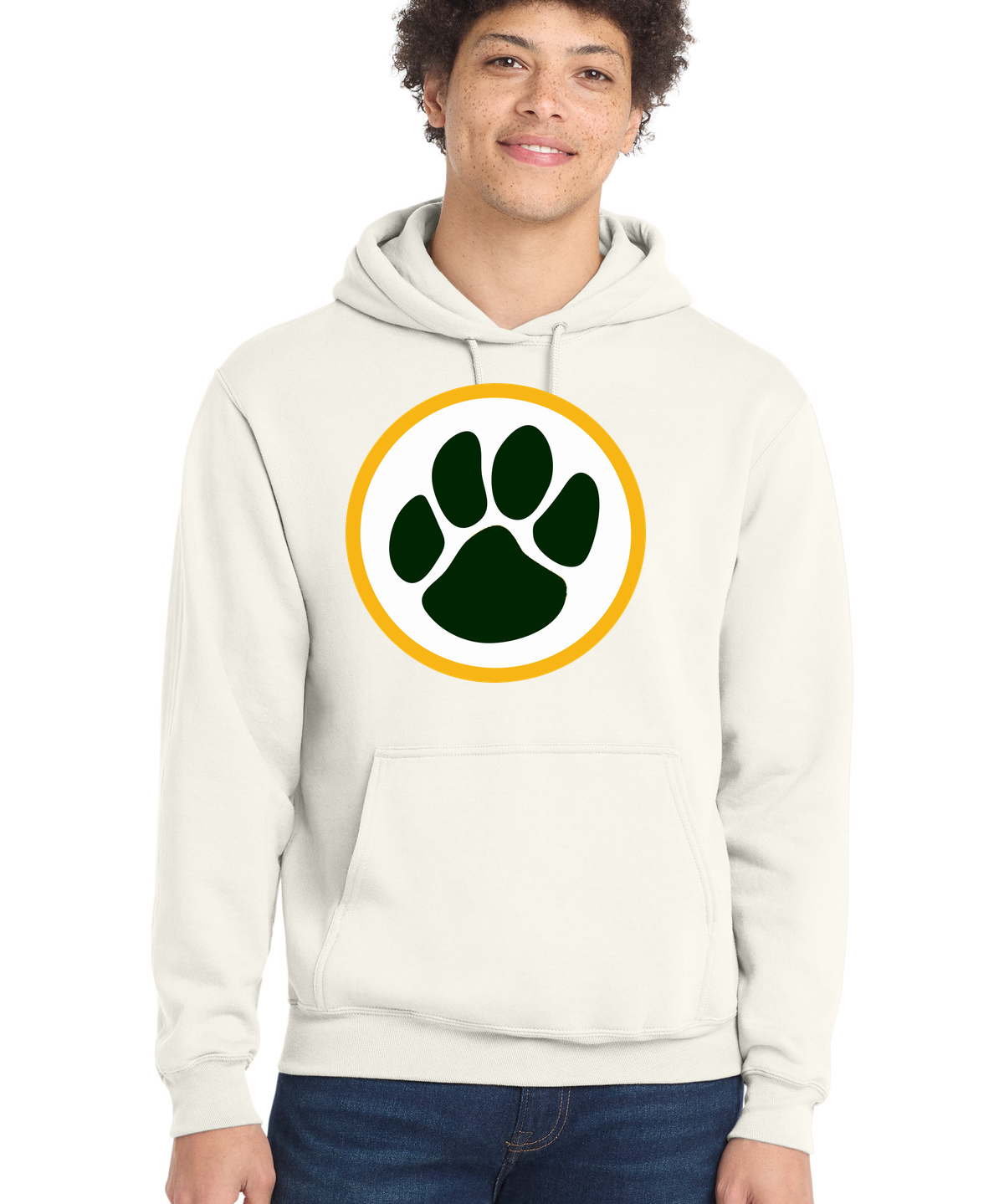 Ashwaubenon High School Football (Boys) - Ivory Port & Co Core Fleece Pullover Hooded Sweatshirt. PC78H