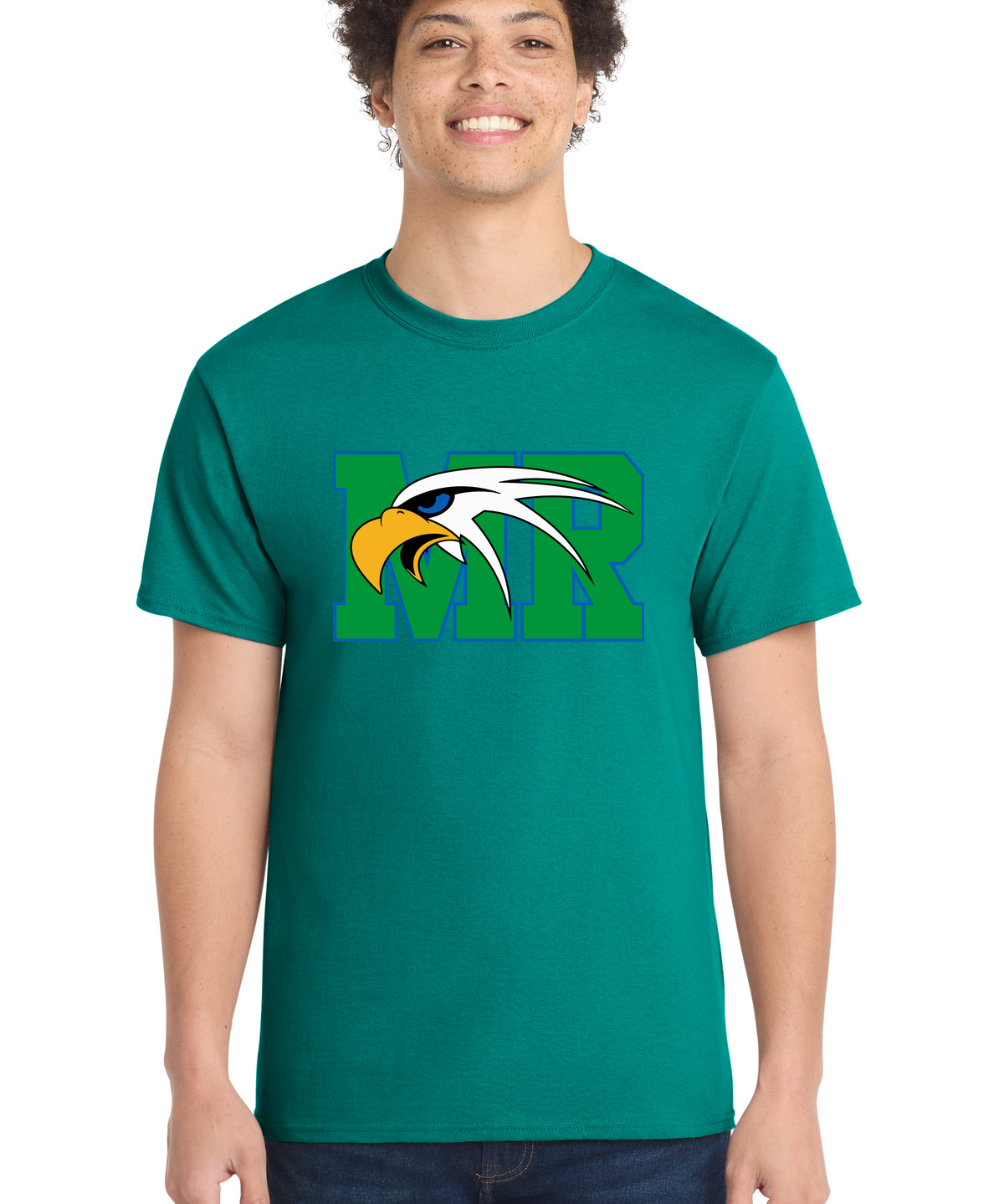 Maple River High School hockey_boys - Jade Green Port & Co Core Cotton Tee. PC54