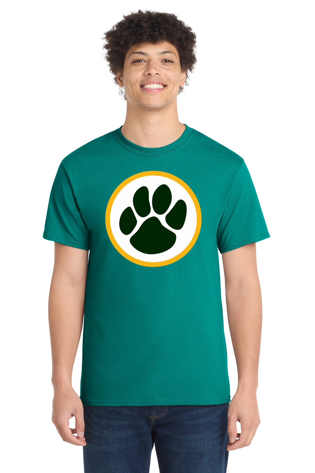 Ashwaubenon High School Football (Boys) - Jade Green Port & Co Core Cotton Tee. PC54