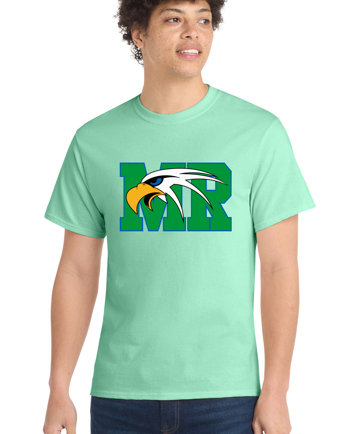 Maple River High School hockey_boys - Jadeite Port & Co Core Cotton Tee. PC54