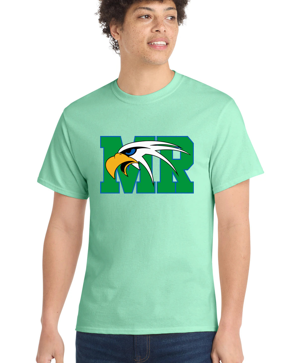 Maple River High School hockey_boys - Jadeite Port & Co Core Cotton Tee. PC54
