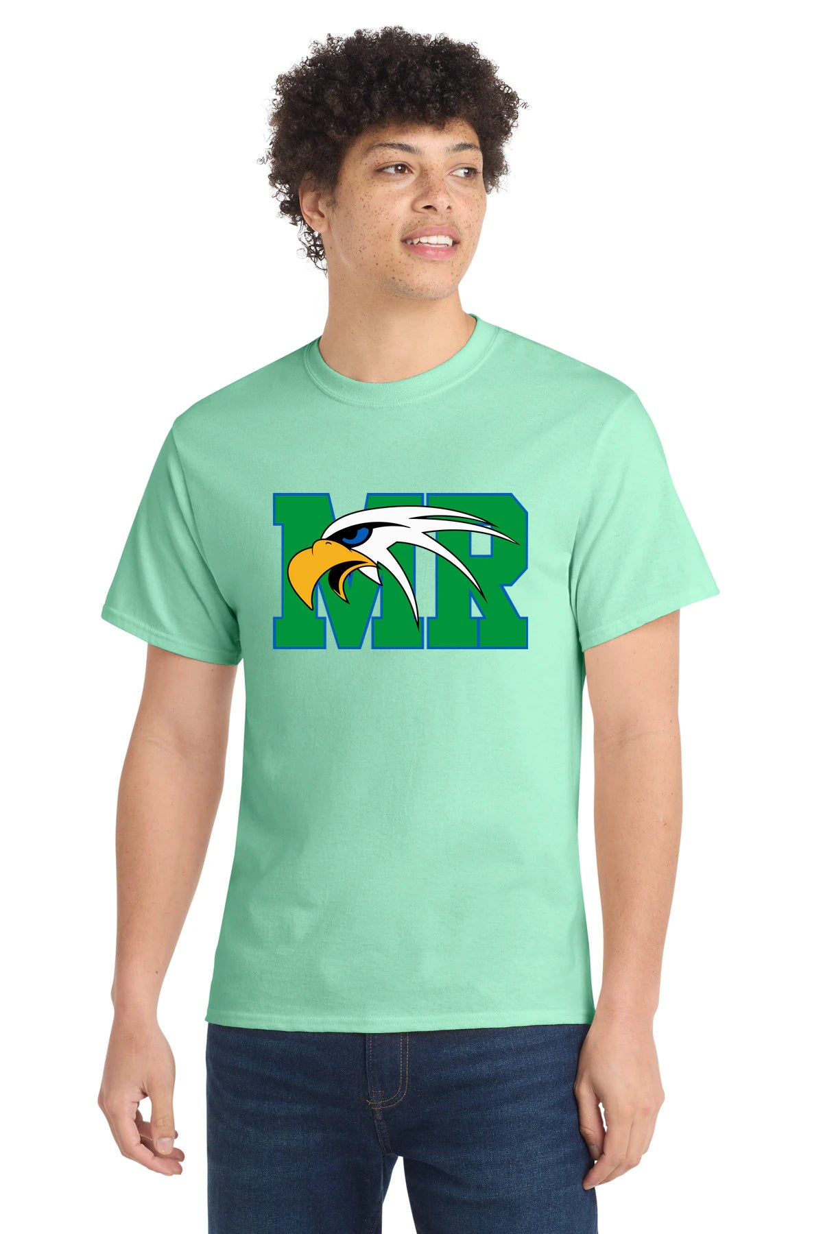 Maple River High School hockey_boys - Jadeite Port & Co Core Cotton Tee. PC54