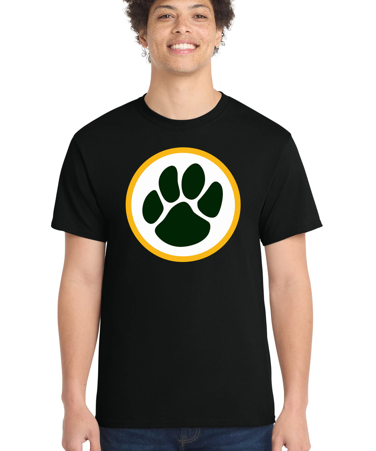 Ashwaubenon High School Football (Boys) - Jet Black Port & Co Core Cotton Tee. PC54