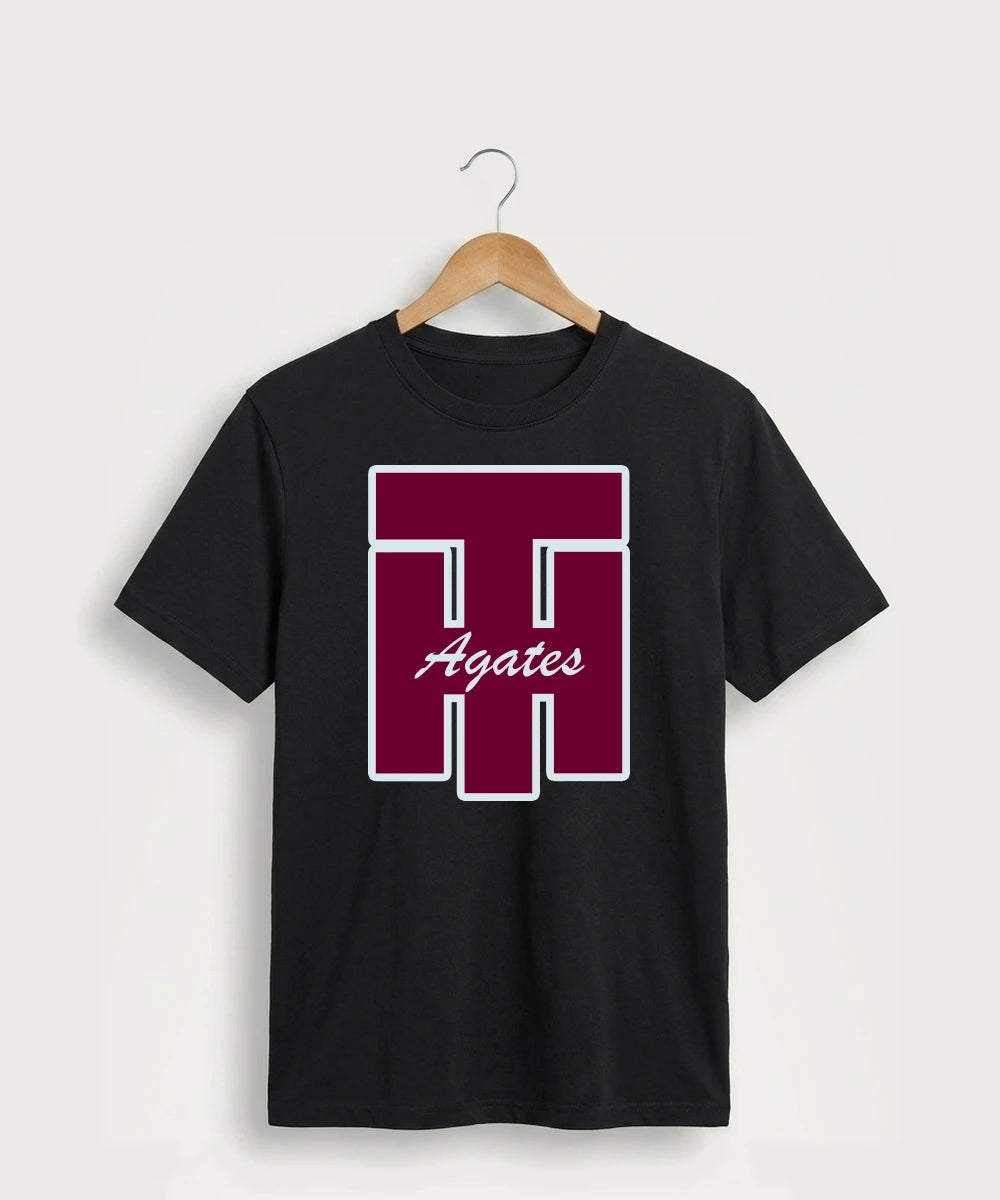Two Harbors High School Football (Boys) - Jet Black Port & Co Core Cotton Tee. PC54