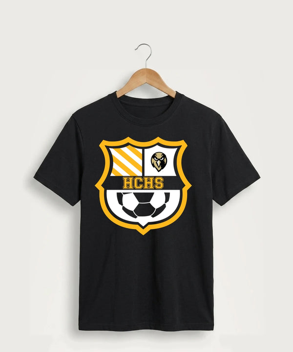 Hudson Catholic High School Soccer Team Store - Jet Black Port & Co Core Cotton Tee. PC54