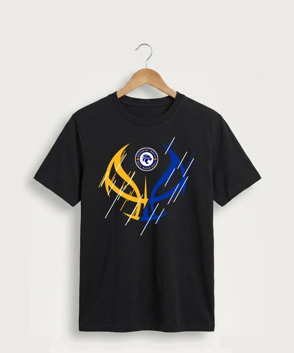 Davenport North High School Basketball Team Store - Jet Black Port & Co Core Cotton Tee. PC54