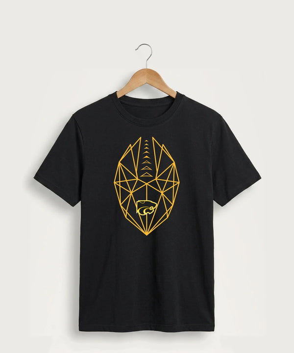 Le-Win Football - Jet Black Port & Co Core Cotton Tee. PC54