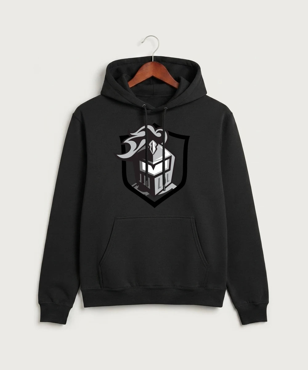 Kingsland High School Volleyball (Girls) - Jet Black Port & Co Core Fleece Pullover Hooded Sweatshirt. PC78H