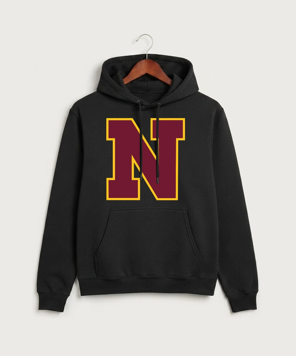 Northfield High School Volleyball (Girls) - Jet Black Port & Co Core Fleece Pullover Hooded Sweatshirt. PC78H