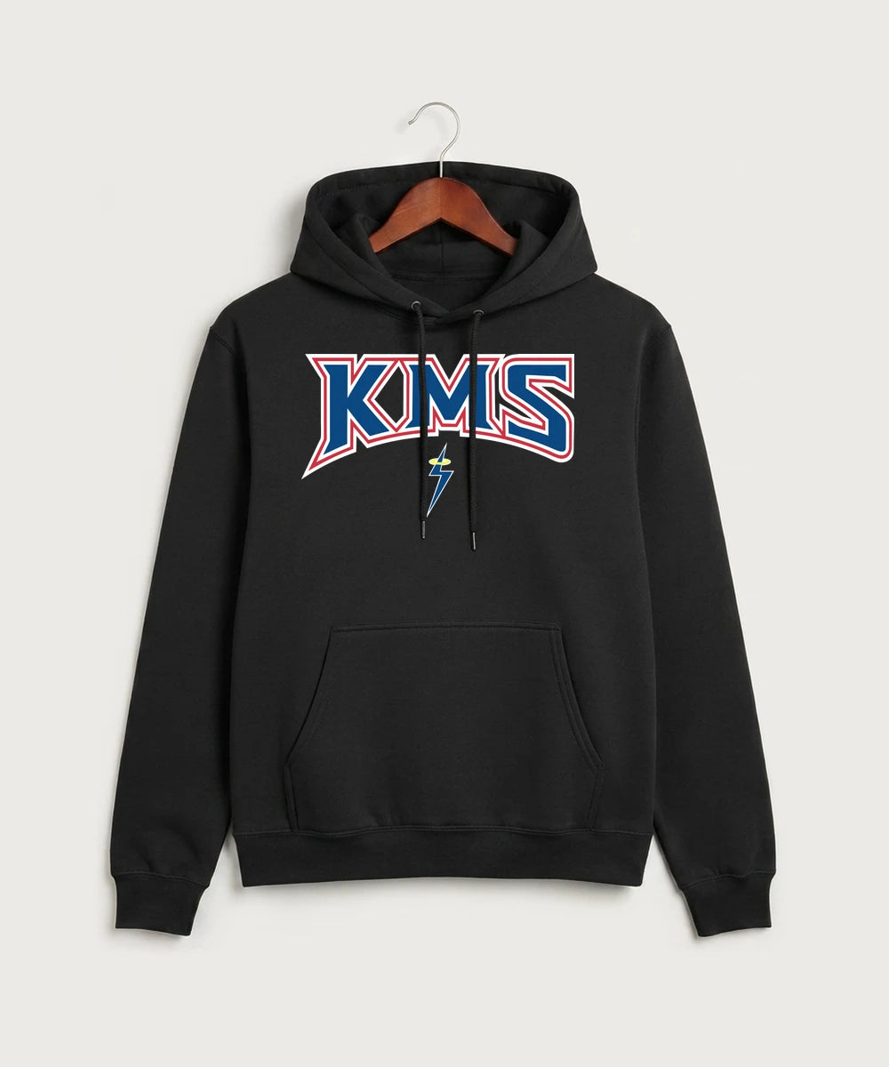 Kerkhoven-Murdock-Sunburg High School Football (Boys) - Jet Black Port & Co Core Fleece Pullover Hooded Sweatshirt. PC78H