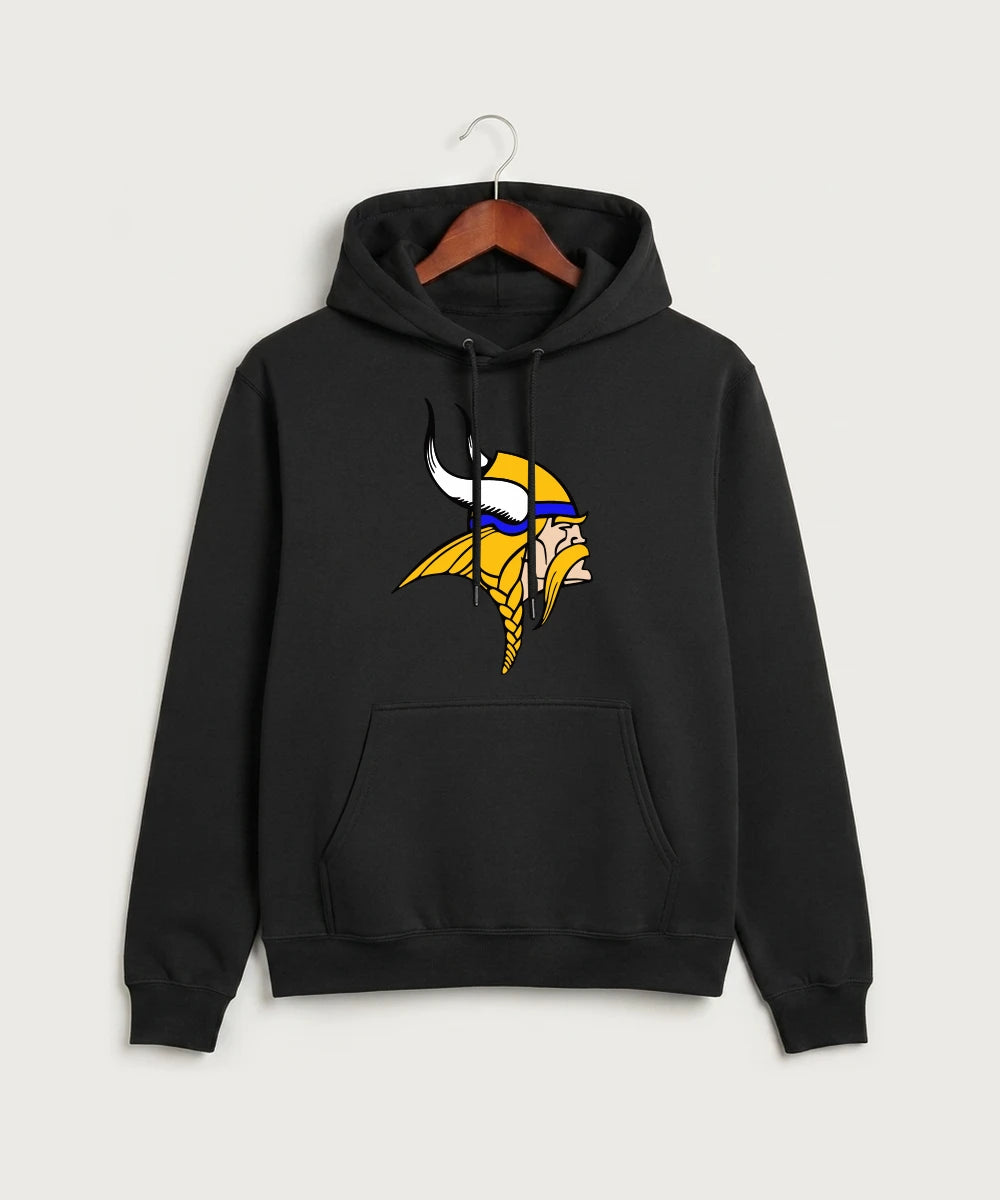 Hayfield High School Volleyball (Girls) - Jet Black Port & Co Core Fleece Pullover Hooded Sweatshirt. PC78H