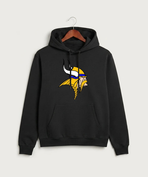 Hayfield High School Volleyball (Girls) - Jet Black Port & Co Core Fleece Pullover Hooded Sweatshirt. PC78H