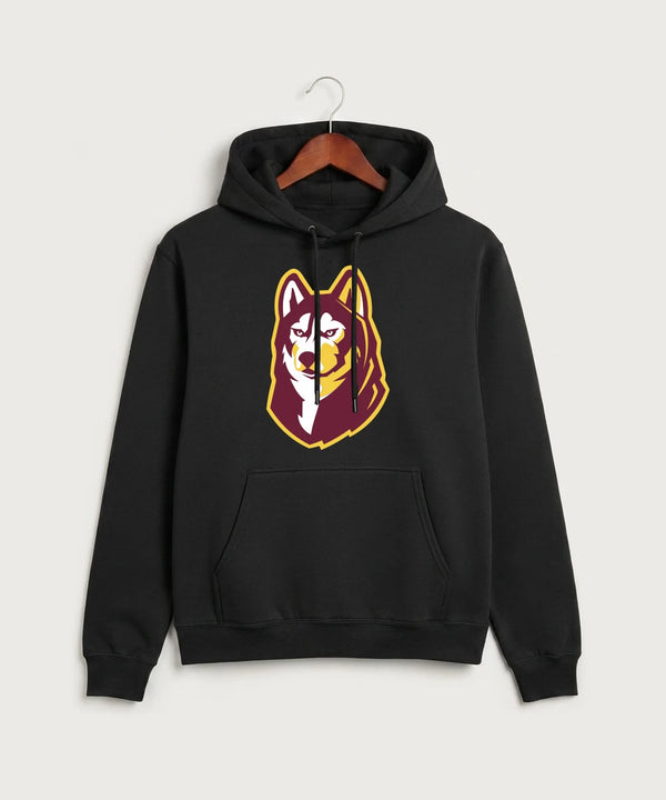 Pillager High School Football (Boys) - Jet Black Port & Co Core Fleece Pullover Hooded Sweatshirt. PC78H