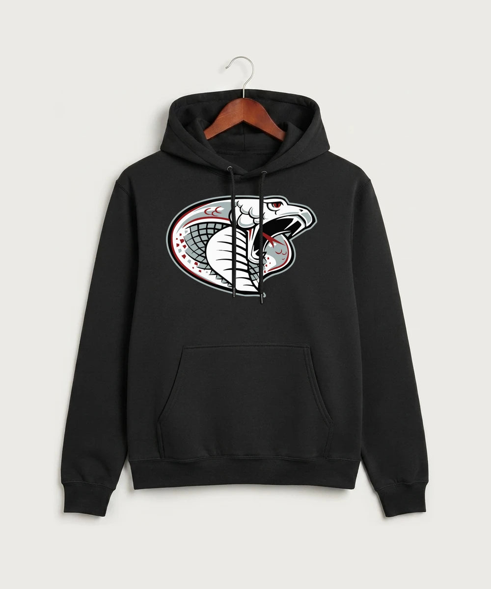 Triton High School Volleyball (Girls) - Jet Black Port & Co Core Fleece Pullover Hooded Sweatshirt. PC78H