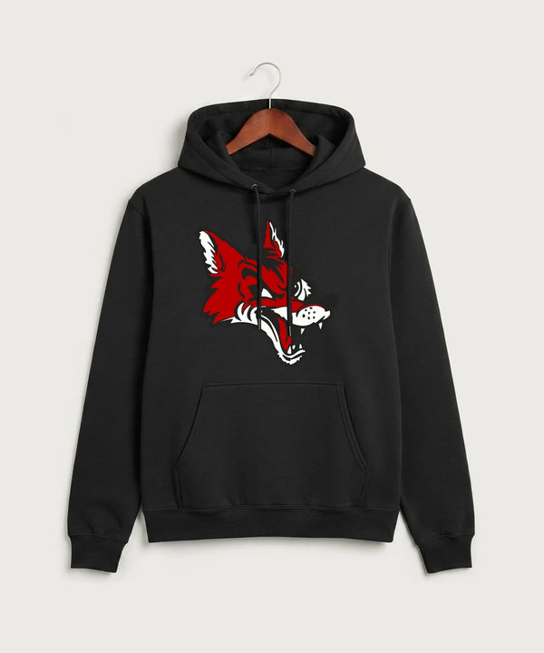 Ely Memorial High School Volleyball (Girls) - Jet Black Port & Co Core Fleece Pullover Hooded Sweatshirt. PC78H