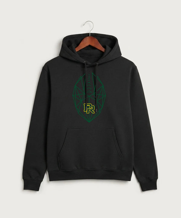 Proctor High School Football (Boys) - Jet Black Port & Co Core Fleece Pullover Hooded Sweatshirt. PC78H
