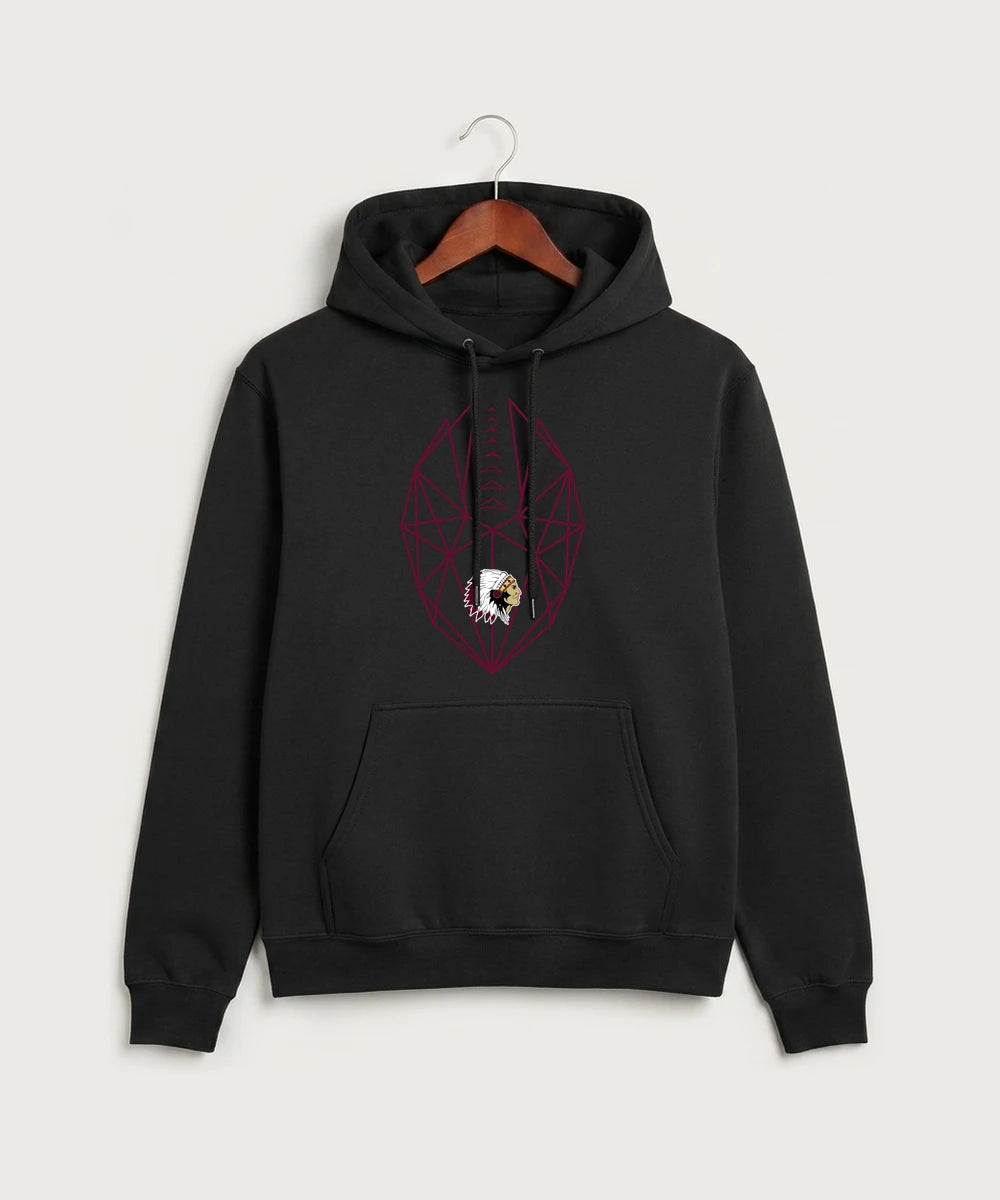 Stockton High School Football - Jet Black Port & Co Core Fleece Pullover Hooded Sweatshirt. PC78H