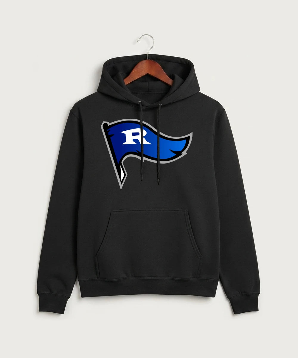 Red Lake County Central Football (Boys) - Jet Black Port & Co Core Fleece Pullover Hooded Sweatshirt. PC78H