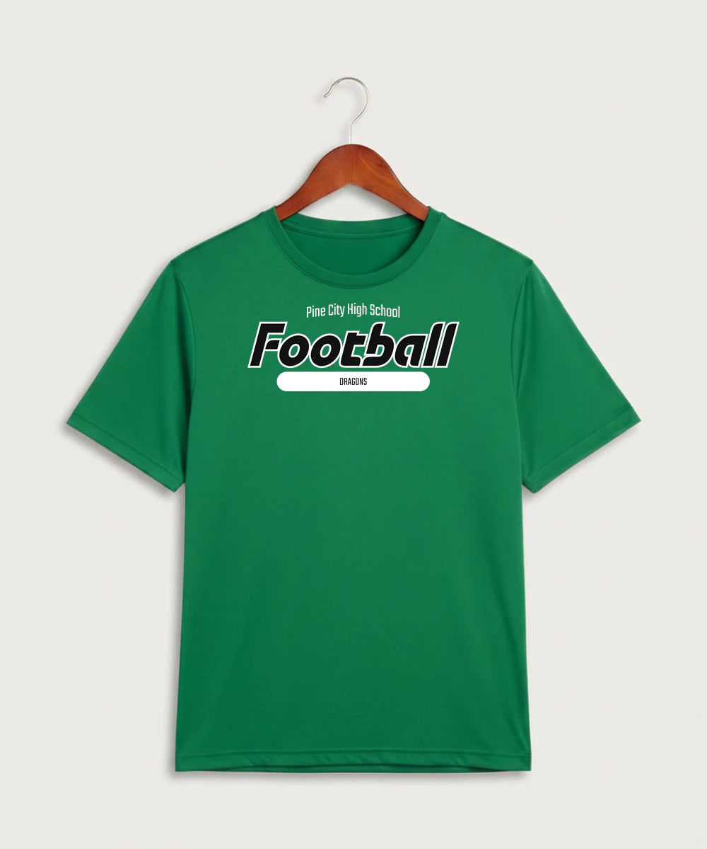 Pine City High School Football (Boys) - Kelly Green Sport-Tek PosiCharge Competitor Tee. ST350