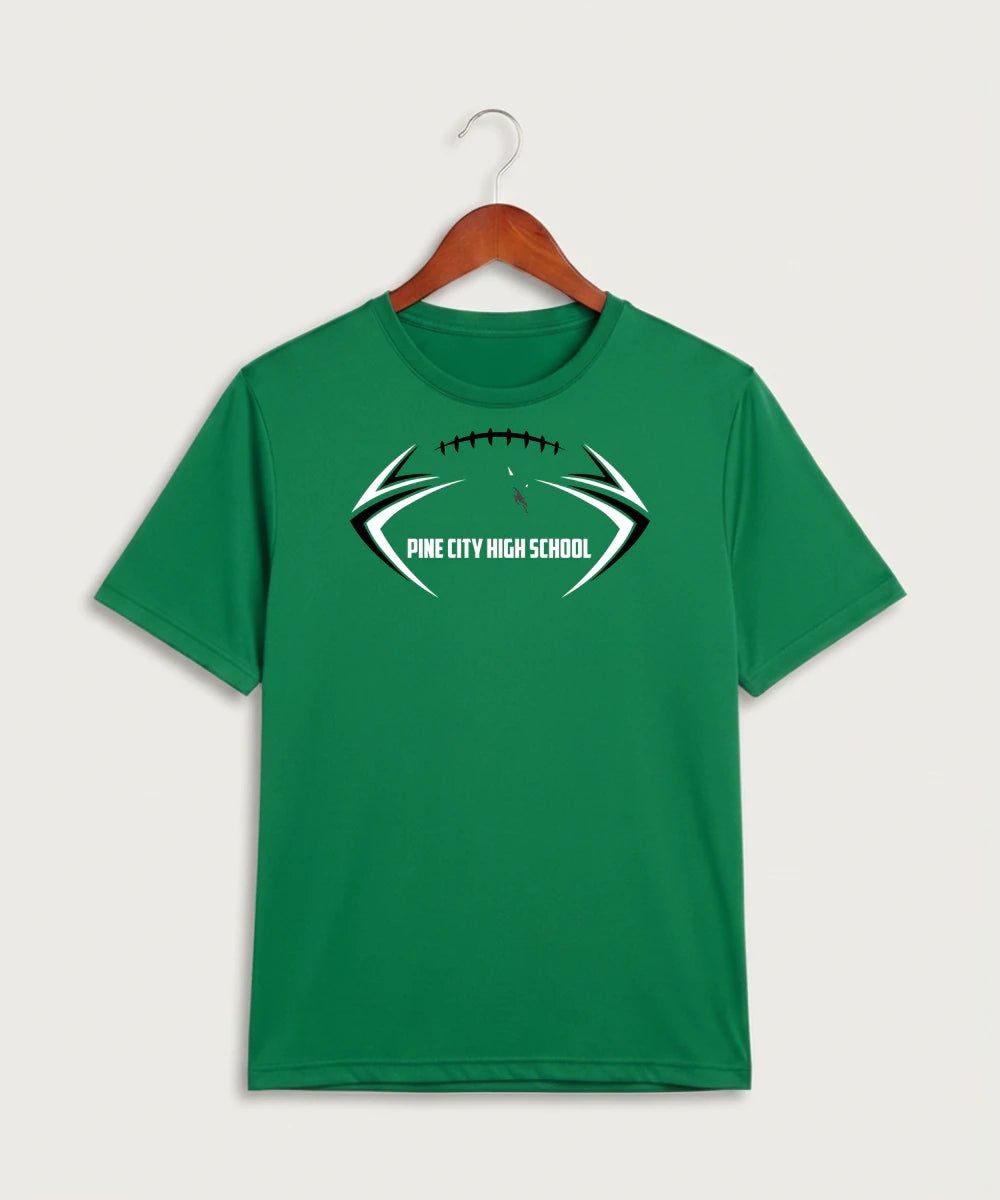 Pine City High School Football (Boys) - Kelly Green Sport-Tek PosiCharge Competitor Tee. ST350
