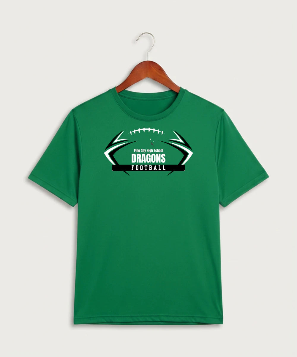 Pine City High School Football (Boys) - Kelly Green Sport-Tek PosiCharge Competitor Tee. ST350