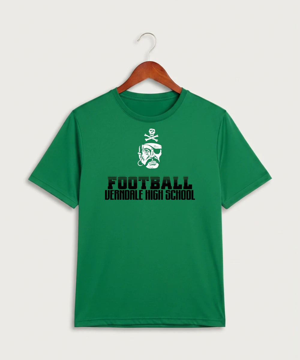 Verndale High School Football (Boys) - Kelly Green Sport-Tek PosiCharge Competitor Tee. ST350
