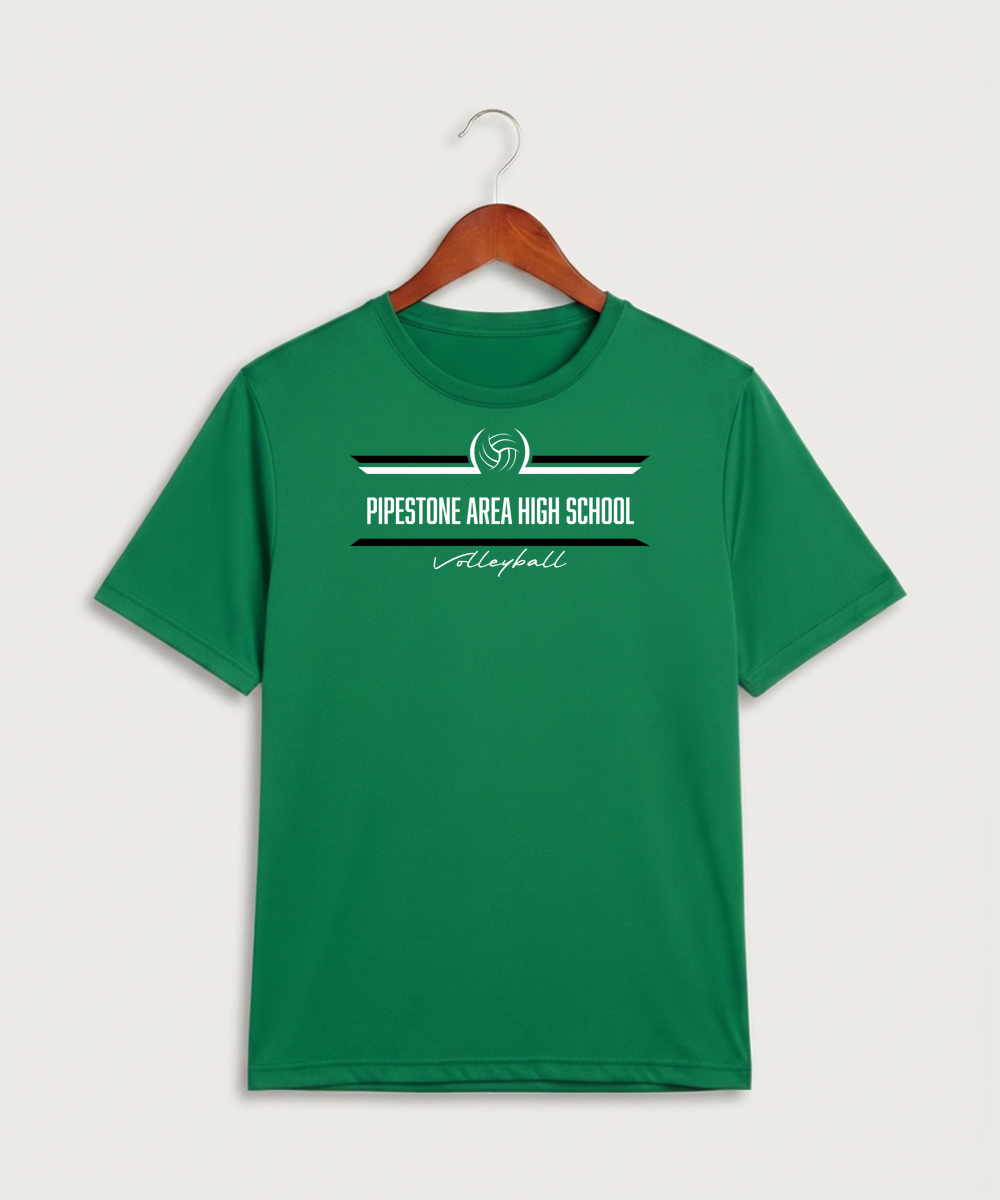 Pipestone Area High School Volleyball (Girls) - Kelly Green Sport-Tek PosiCharge Competitor Tee. ST350