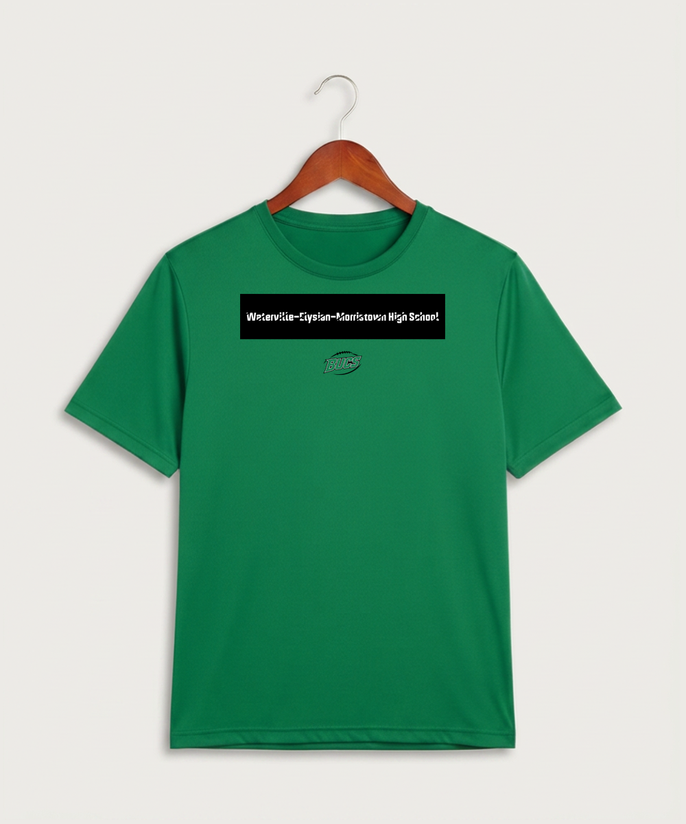 Waterville-Elysian-Morristown High School Football (Boys) - Kelly Green Sport-Tek PosiCharge Competitor Tee. ST350