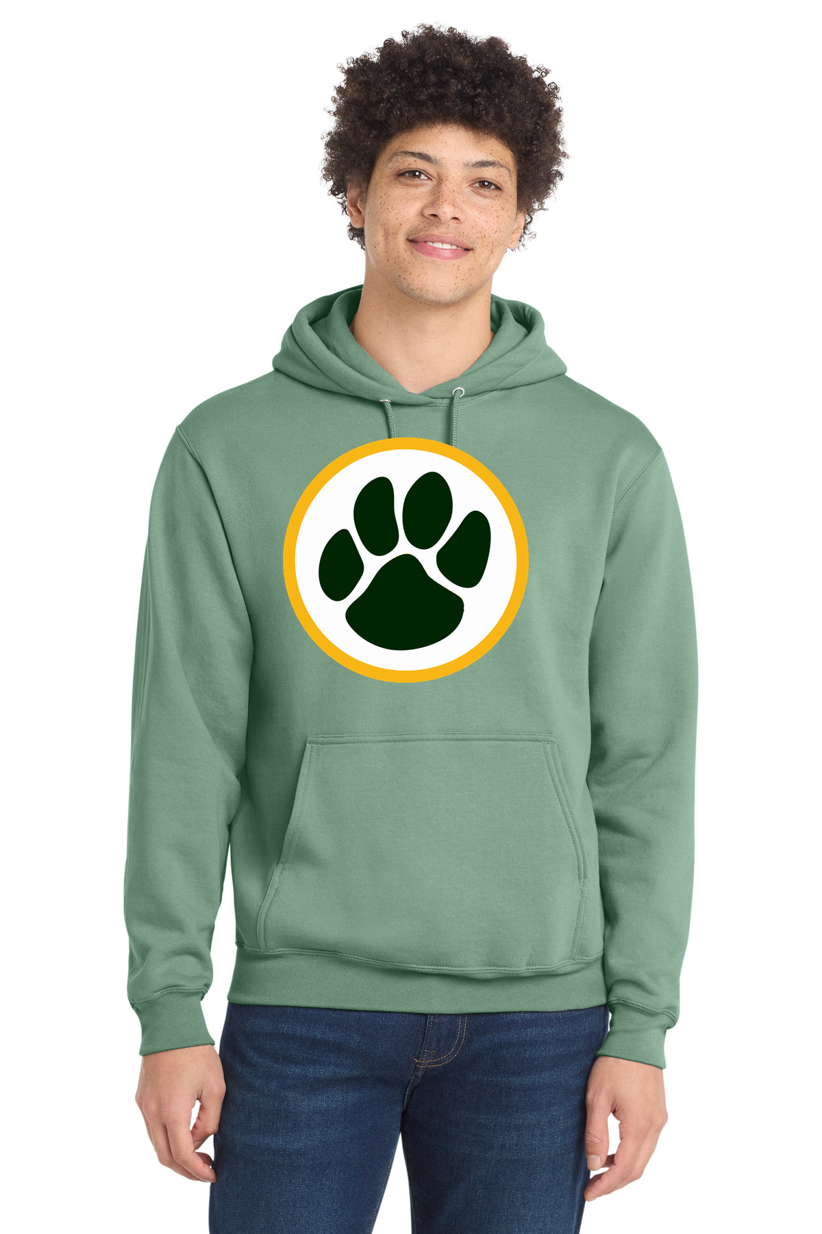 Ashwaubenon High School Football (Boys) - Laurel Green Port & Co Core Fleece Pullover Hooded Sweatshirt. PC78H