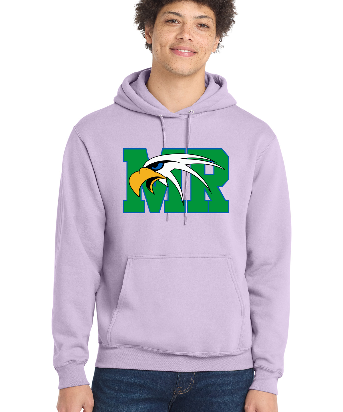 Maple River High School hockey_boys - Lavender Port & Co Core Fleece Pullover Hooded Sweatshirt. PC78H