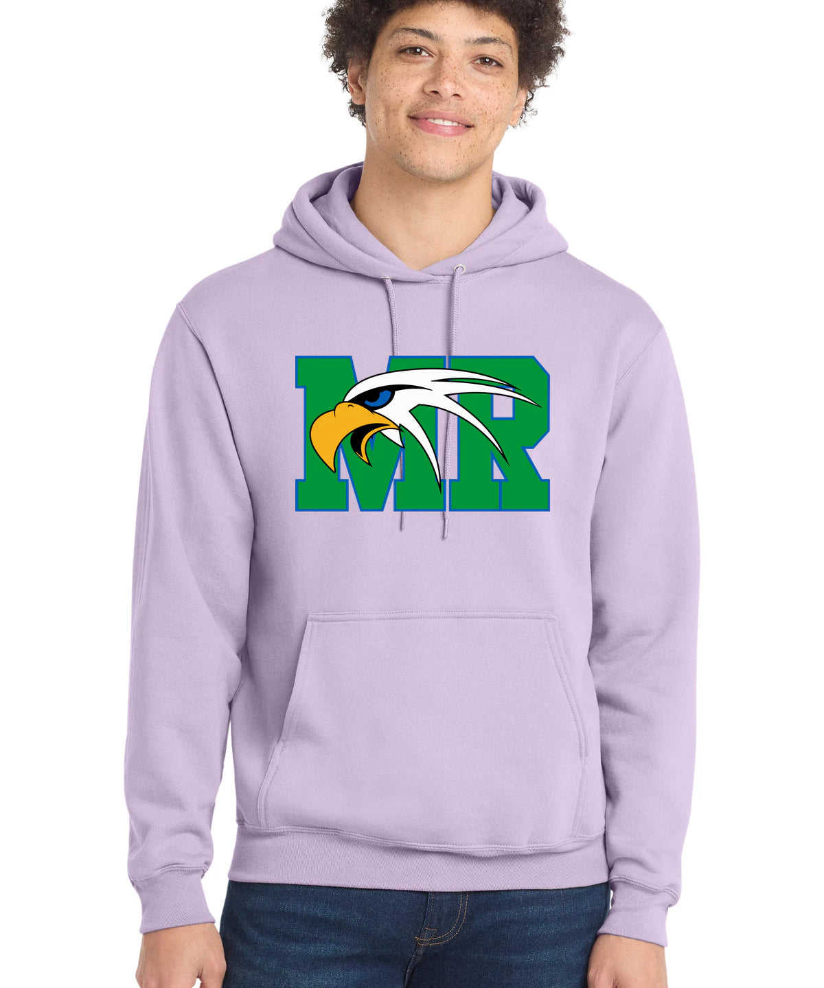 Maple River High School hockey_boys - Lavender Port & Co Core Fleece Pullover Hooded Sweatshirt. PC78H