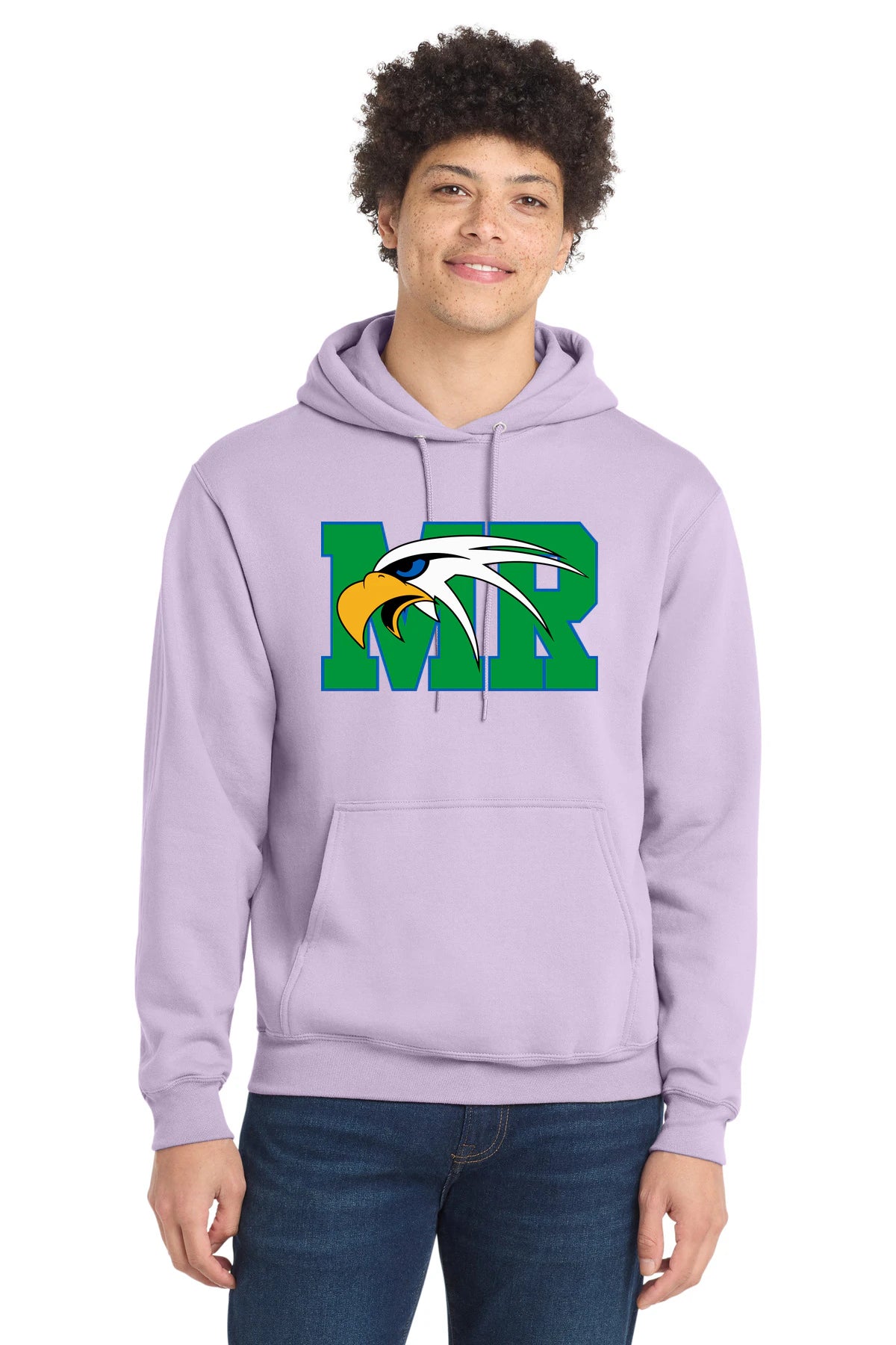 Maple River High School hockey_boys - Lavender Port & Co Core Fleece Pullover Hooded Sweatshirt. PC78H