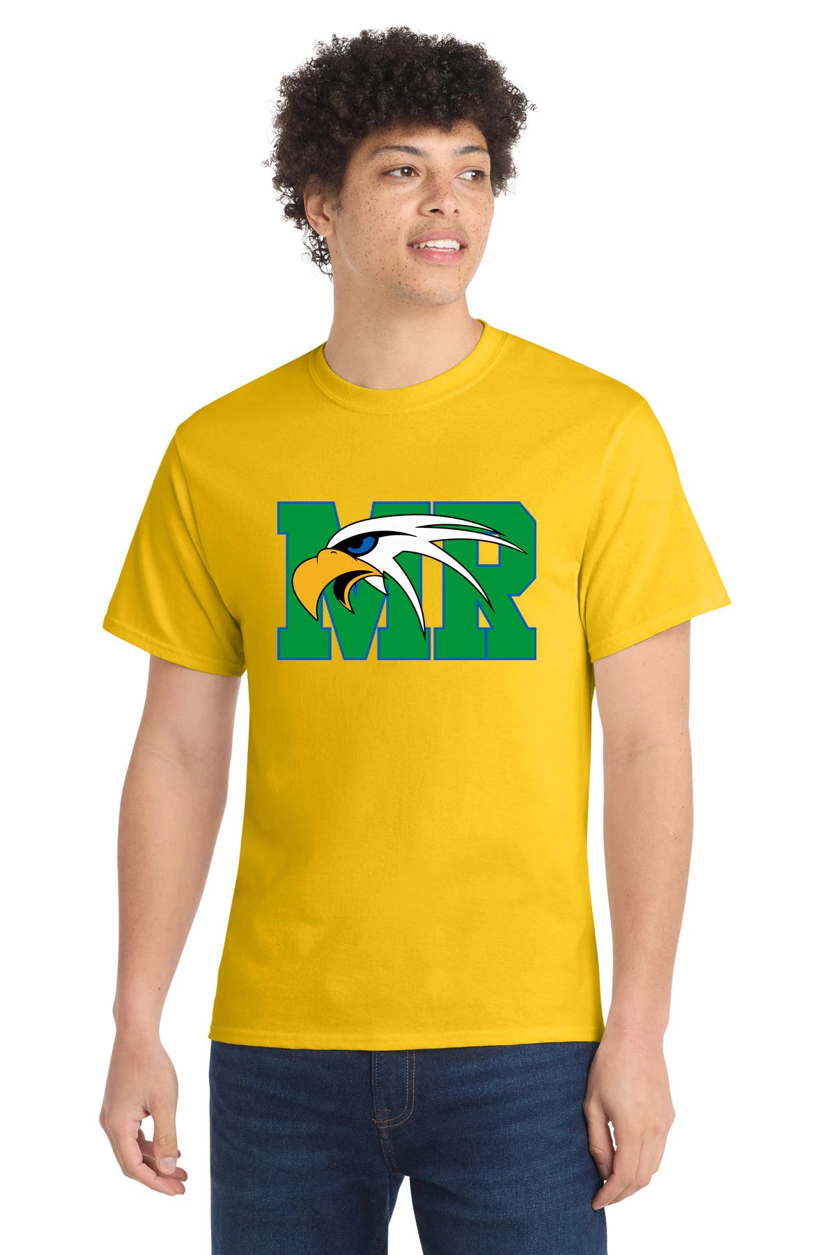 Maple River High School hockey_boys - Lemon Yellow Port & Co Core Cotton Tee. PC54